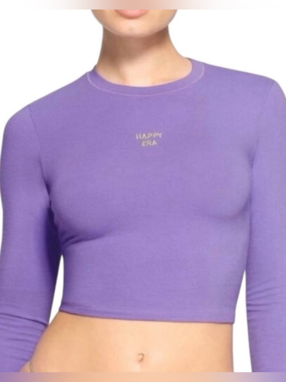 SKIMS HAPPY ERA Long-Sleeve Crop Top Valentines Collection